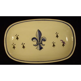 PLAT ENTRÉE CREUX  HB HENRIOT FLEUR DE LYS RÉFÉRENCE F.162 D.205