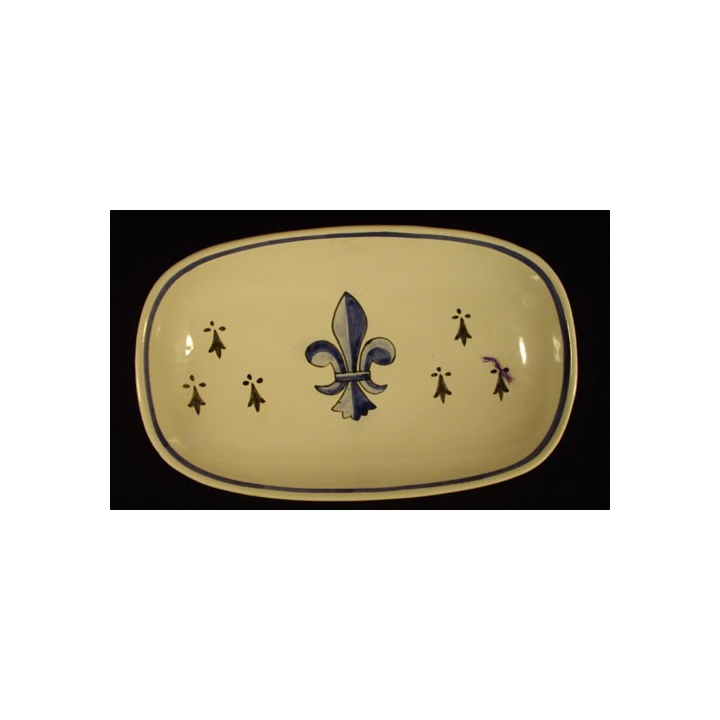 PLAT ENTRÉE CREUX  HB HENRIOT FLEUR DE LYS RÉFÉRENCE F.162 D.205