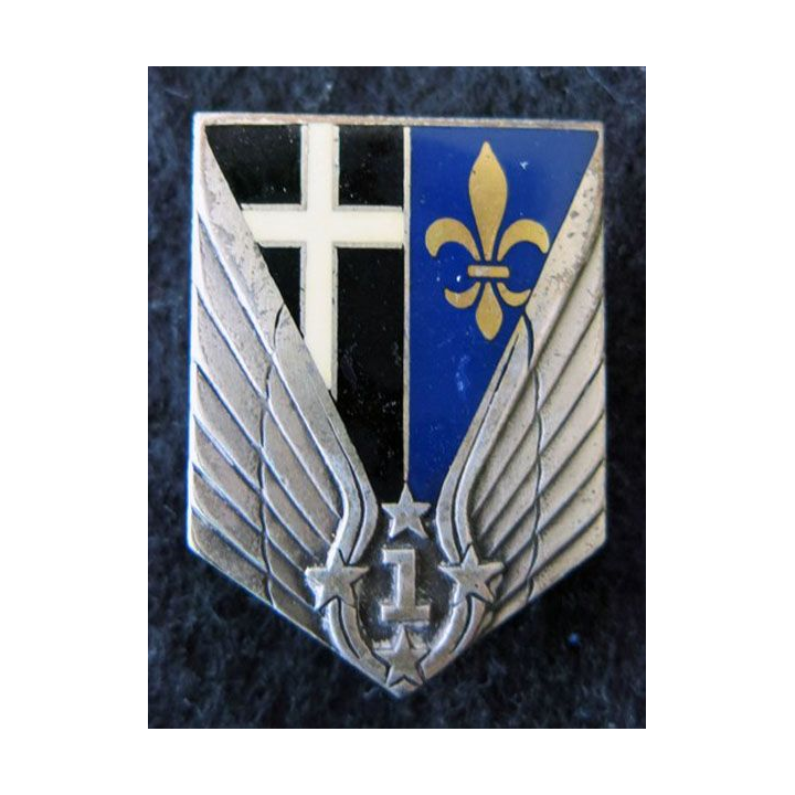 1° RHC : insigne du 1° régiment d'hélicoptères de combat de fabrication Drago G. 2265 dos guilloché