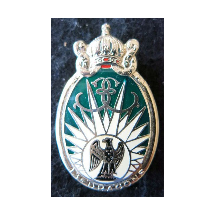 13° RDP : insigne métallique du 13° régiment de dragons parachutistes fabriqué par Drago Paris G. 983