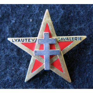 1° RSM : insigne métallique du 1° régiment de spahis marocains de fabrication AB Paris G. 1627 email