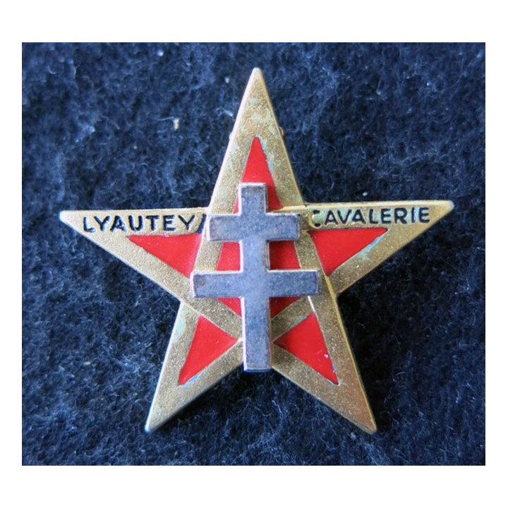 1° RSM : insigne métallique du 1° régiment de spahis marocains de fabrication AB Paris G. 1627 email