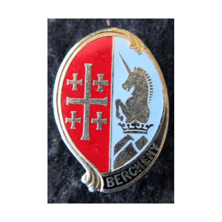 1° RHP : insigne métallique du 1° régiment de hussards parachutistes de fabrication Drago Paris H. 295