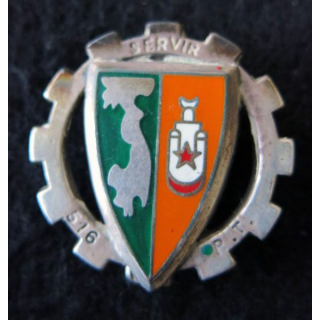 516° RT : Insigne métallique du 516° régiment du Train de fabrication Fraisse Paris G. 2507