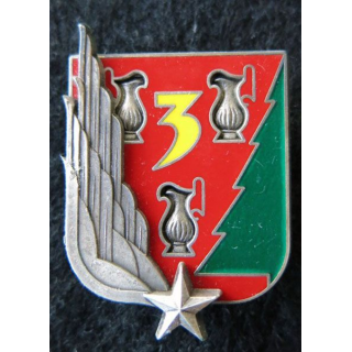 3° RHC : insigne du 3° régiment d'hélicoptères de combat type 2 de fabrication Fraisse G. 3409