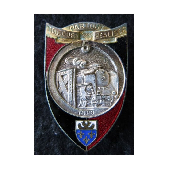 5° RG : insigne du 5° régiment du génie en émail de fabrication Drago H. 212 en émail