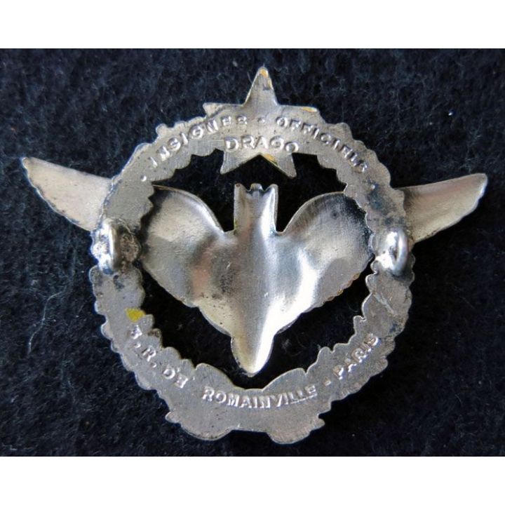 ARMÉE AIR : insigne métallique brevet de navigateur bombardier Drago Romainville 43 mm