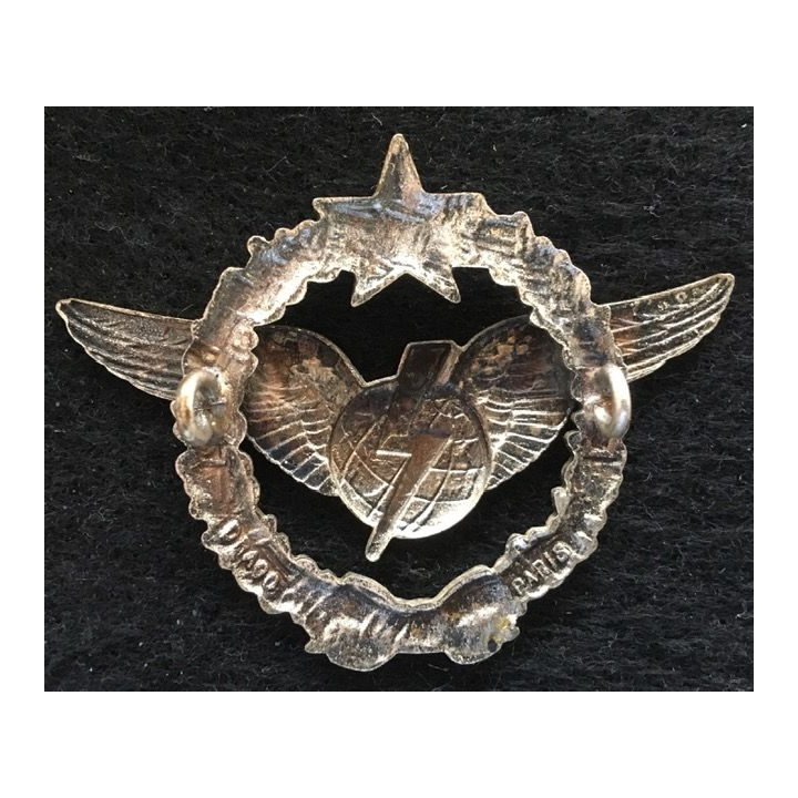 ARMÉE AIR : insigne métallique brevet de radio navigateur Drago Paris 43 mm