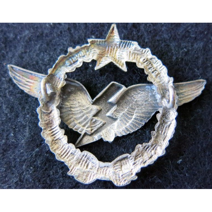 ARMÉE AIR : insigne métallique brevet de radio navigant Drago Paris 43 mm