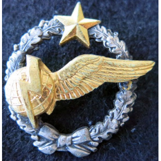 ARMÉE AIR : insigne métallique brevet d'élève radio navigateur Drago Romainville 43 mm
