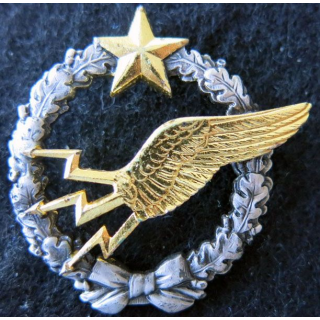 ARMÉE AIR : insigne métallique brevet d'élève radio navigant Drago Romainville 43 mm