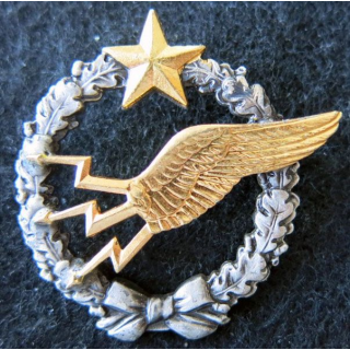 ARMÉE AIR : insigne métallique brevet d'élève radio navigant Drago O. Metra 43 mm