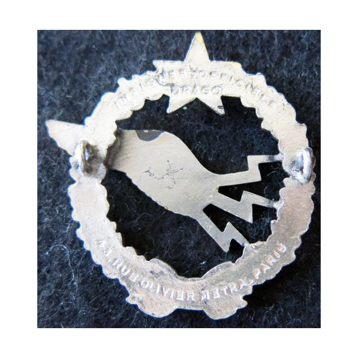 ARMÉE AIR : insigne métallique brevet d'élève radio navigant Drago O. Metra 43 mm