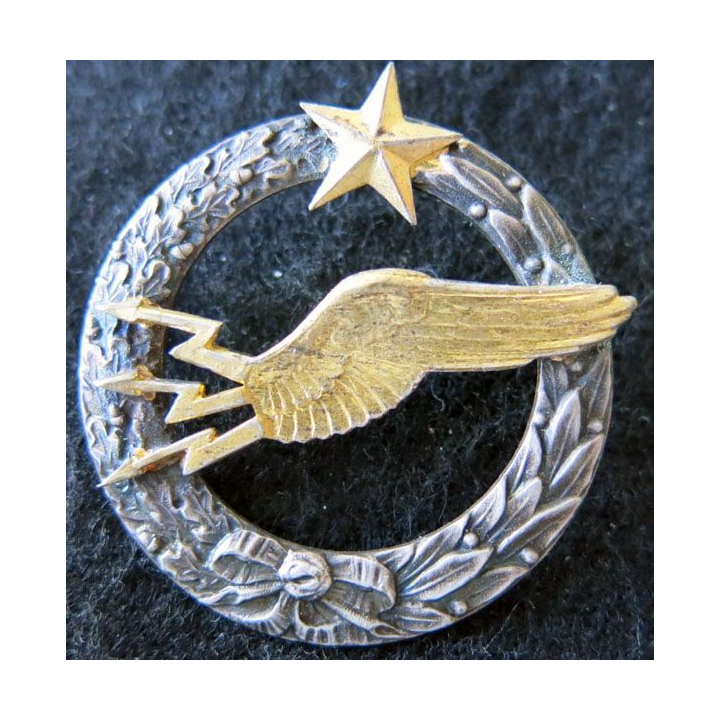 ARMÉE AIR : insigne métallique brevet d'élève radio navigant sans fabricant 46 mm