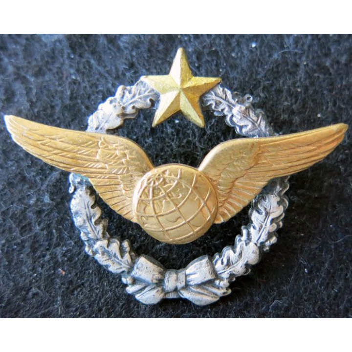 ARMÉE AIR : insigne métallique brevet de navigateur Drago Noisiel 43 mm