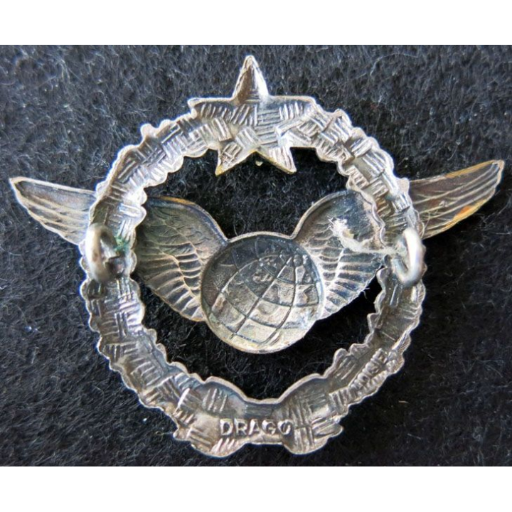 ARMÉE AIR : insigne métallique brevet de navigateur Drago Noisiel 43 mm