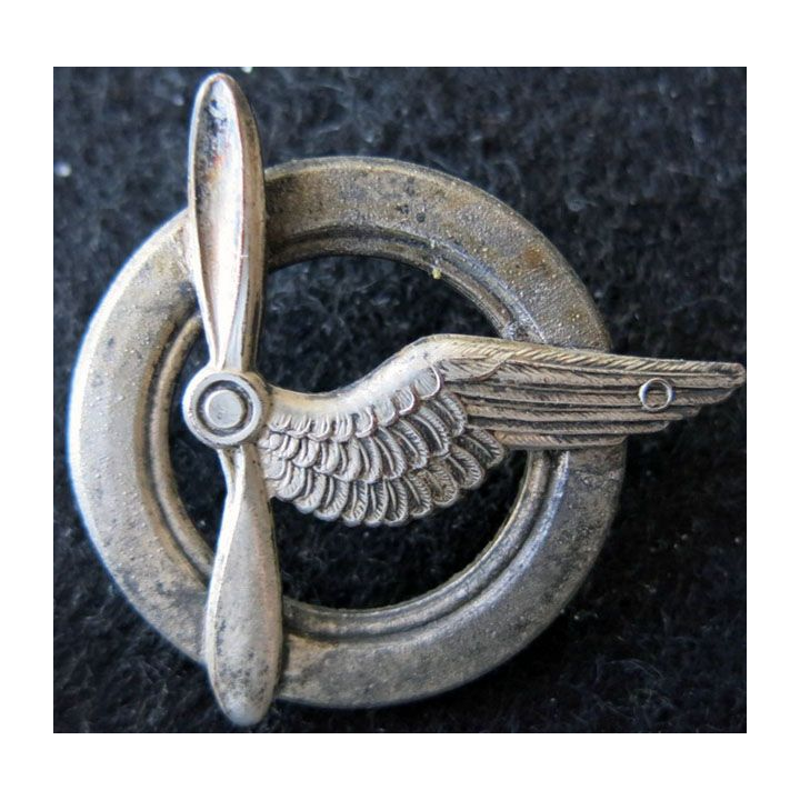 ARMEE AIR : Ancien insigne de brevet membre d'équipage avion et dirigeable 40 mm