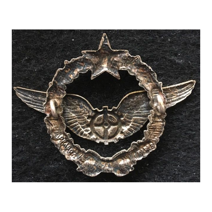ARMÉE AIR : insigne métallique brevet de mécanicien volant Drago Paris 43 mm