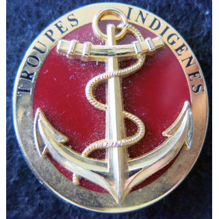 6° RTS 4° RIMA : insigne métallique troupes indigènes du 6° RTS et du 4° régiment d'infanterie de marine Arthus Bertrand G. 4393