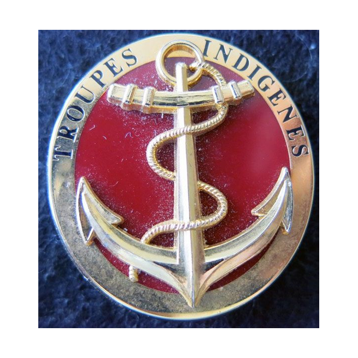 6° RTS 4° RIMA : insigne métallique troupes indigènes du 6° RTS et du 4° régiment d'infanterie de marine Arthus Bertrand G. 4393