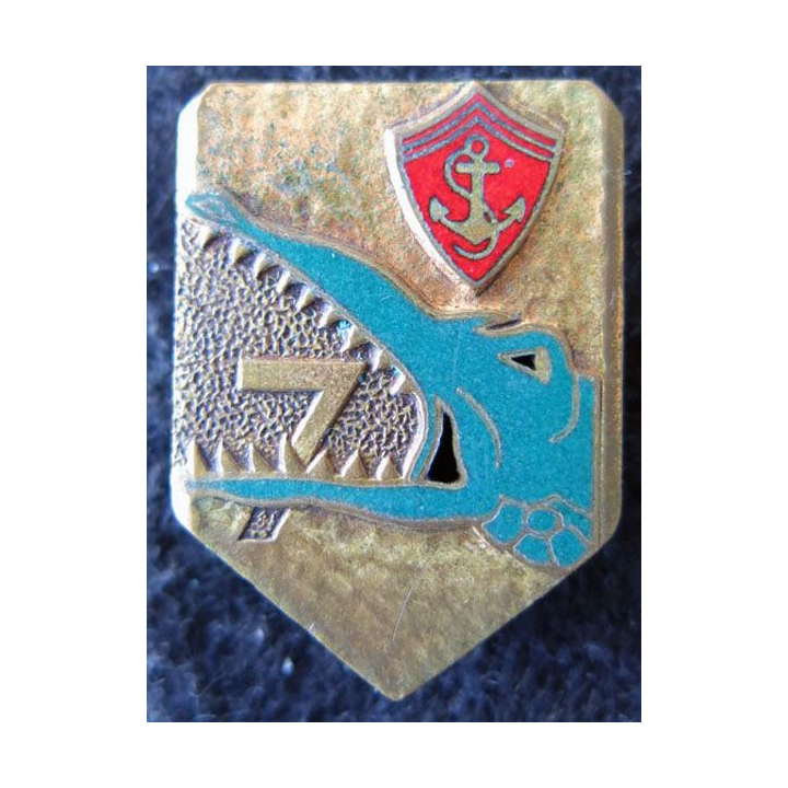 7° RAC : 7° régiment d'artillerie coloniale de fabrication Drago Paris H. 191 en émail
