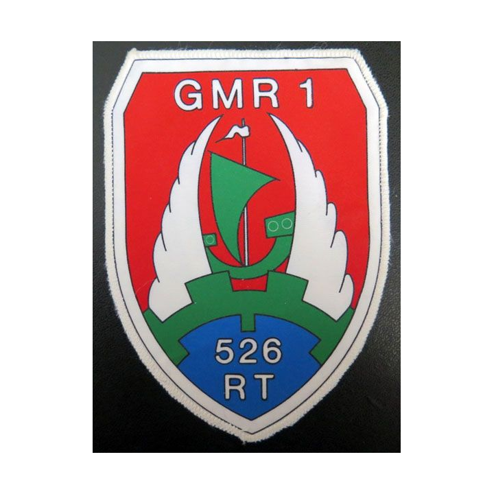 526° RT GMR 1 : insigne tissu plastifié du 526° régiment du train GMR