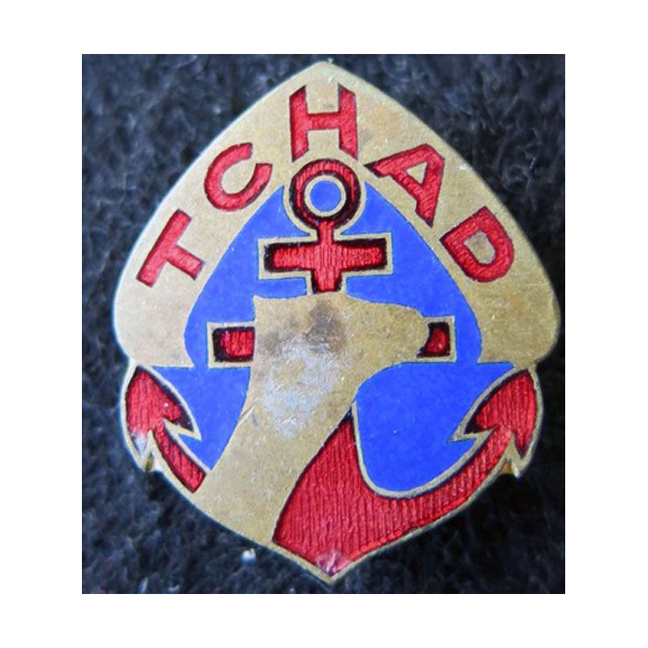 RMT : insigne métallique du régiment de marche du Tchad sans fabricant plat