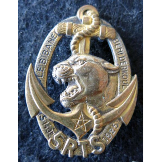 5° RTS : insigne métallique du 5° régiment de tirailleurs sénégalais Drago O. Métra ajouré