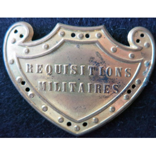 FRANCE : Plaque de brassard des équipages des réquisitions militaires