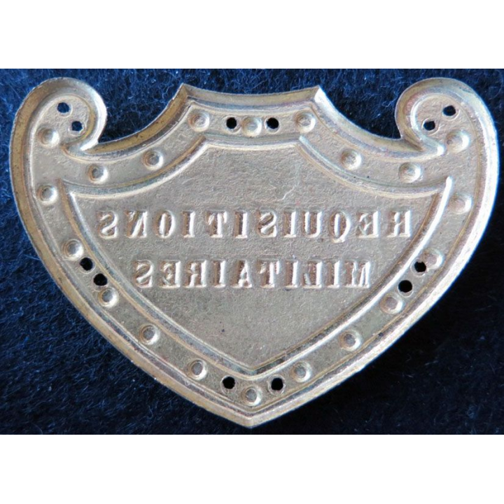 FRANCE : Plaque de brassard des équipages des réquisitions militaires