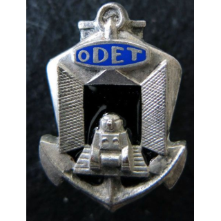 ODET : insigne du bâtiment de débarquement de chars LST  Odet de fabrication Augis Lyon en émail