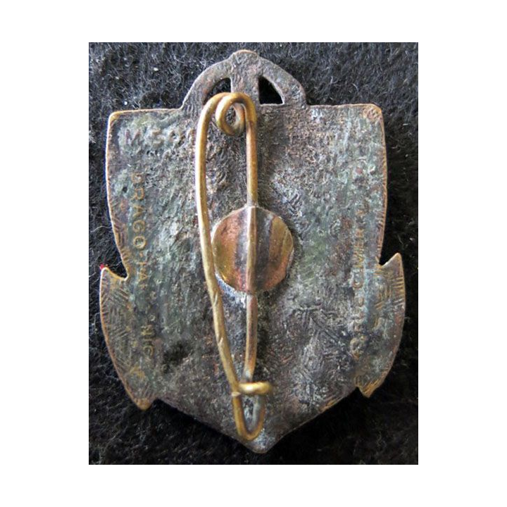 1° DINASSAU : insigne de la 1° division navale d'assaut Drago Olivier Métra M. 501 émail