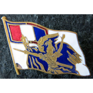 LA MARSEILLAISE : insigne du Croiseur La Marseillaise de fabrication ABP en émail poinçon
