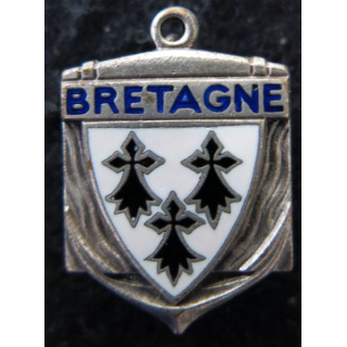 BRETAGNE : bâtiment de ligne Bretagne poinçon AB en émail