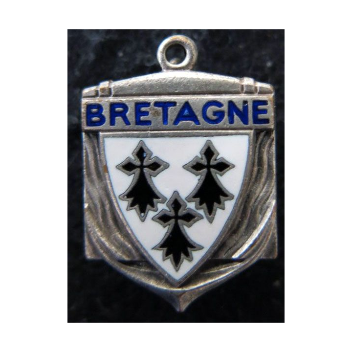BRETAGNE : bâtiment de ligne Bretagne poinçon AB en émail