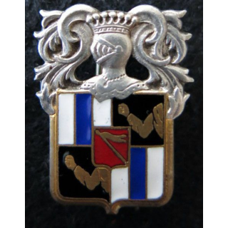 SAVORGNAN de BRAZZA : insigne de l'aviso Savorgnan de Brazza Courtois émail dos guilloché