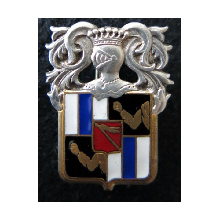 SAVORGNAN de BRAZZA : insigne de l'aviso Savorgnan de Brazza Courtois émail dos guilloché