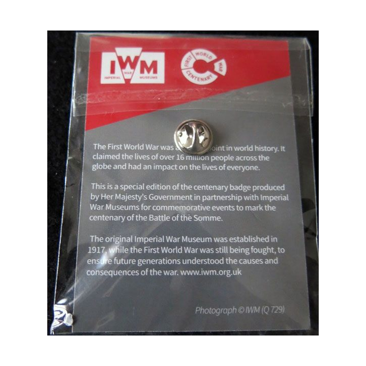 GRANDE BRETAGNE : pin's du centenaire de la bataille de la Somme de 1916 de fabrication Imperial War Museum