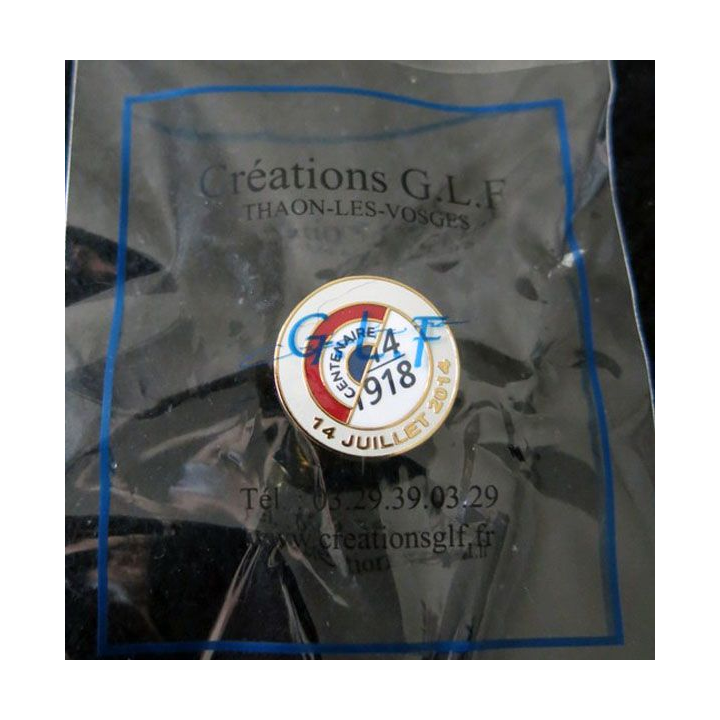 FRANCE : pin's du centenaire de la guerre de 1914-1918 de fabrication GLF