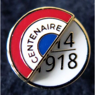 FRANCE : pin's du centenaire de la guerre de 1914-1918 de fabrication GLF 13 mm en boite