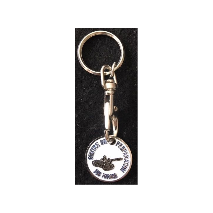 CPF MAILLY : porte clefs jeton de caddie du centre de préparation des forces de Mailly