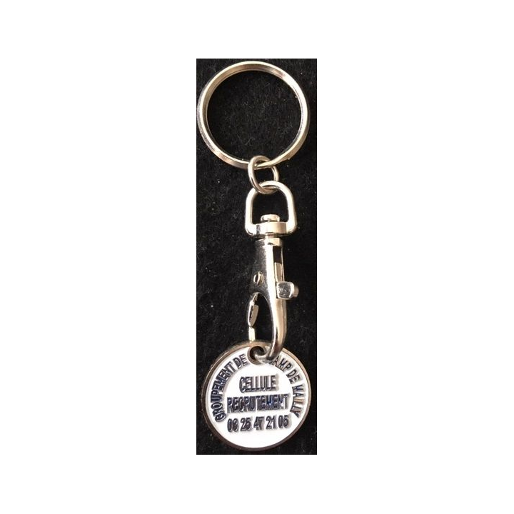 CPF MAILLY : porte clefs jeton de caddie du centre de préparation des forces de Mailly