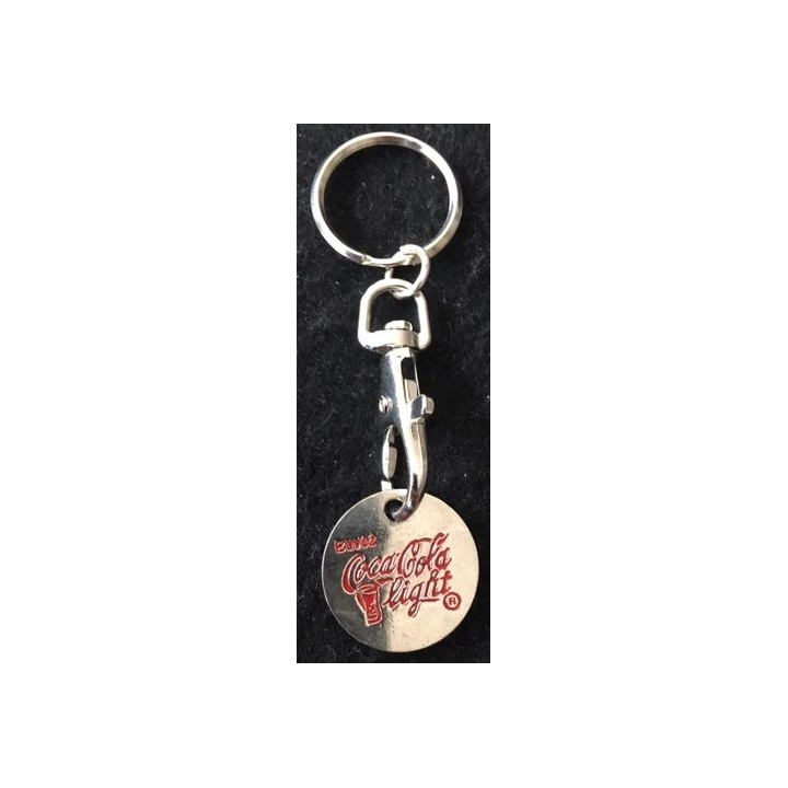 COCA COLA : porte clefs jeton de caddie de Coca Cola Light