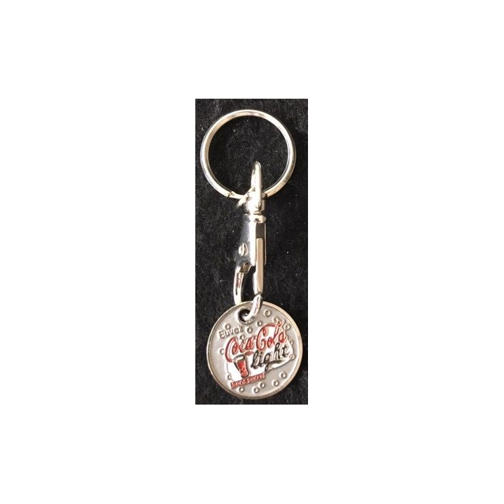 COCA COLA : porte clefs jeton de caddie de Coca Cola Light