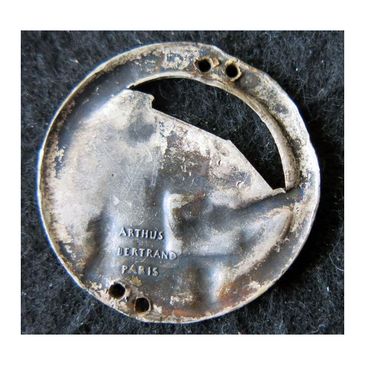 MAGINOT : insigne de béret de la ligne MAGINOT "on ne passe pas" ABP plat 37 mm
