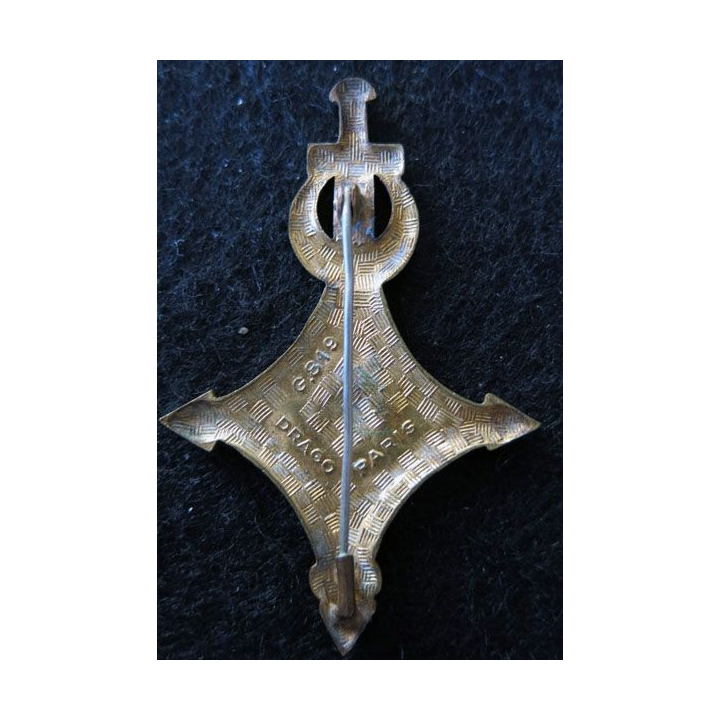SAHARA : insigne du territoire des oasis sahariennes OUARGLA Drago G. 819 doré
