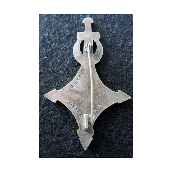SAHARA : insigne du territoire des oasis sahariennes OUARGLA Drago G. 819 doré argenté