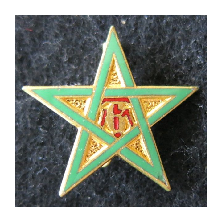 6° RTM : insigne métallique du 6° régiment de tirailleurs marocains Drago Paris en émail 23 mm