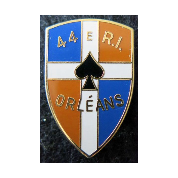 44° RI : Insigne métallique du 44° régiment d'infanterie Orléans Arthus Bertrand G. 438 39 mm