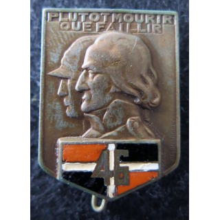 46° RI : 46° régiment d'infanterie Arthus Bertrand Paris Déposé poinçon en émail